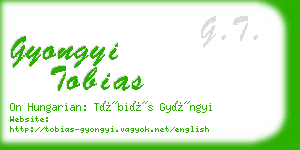 gyongyi tobias business card